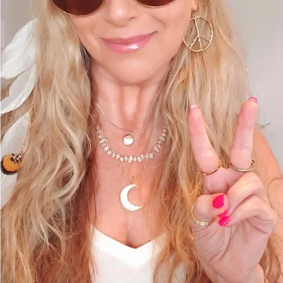 Park Lane Silver-Tone Peace Sign Dangle Earrings - Picture 3 of 3